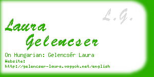 laura gelencser business card